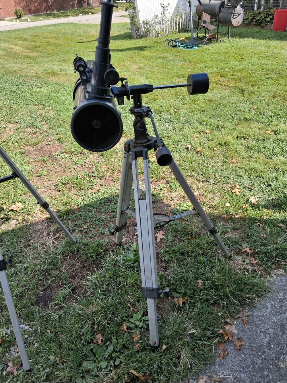 Black Telescope on Silver Tripod - Optical Telescope for Astronomy